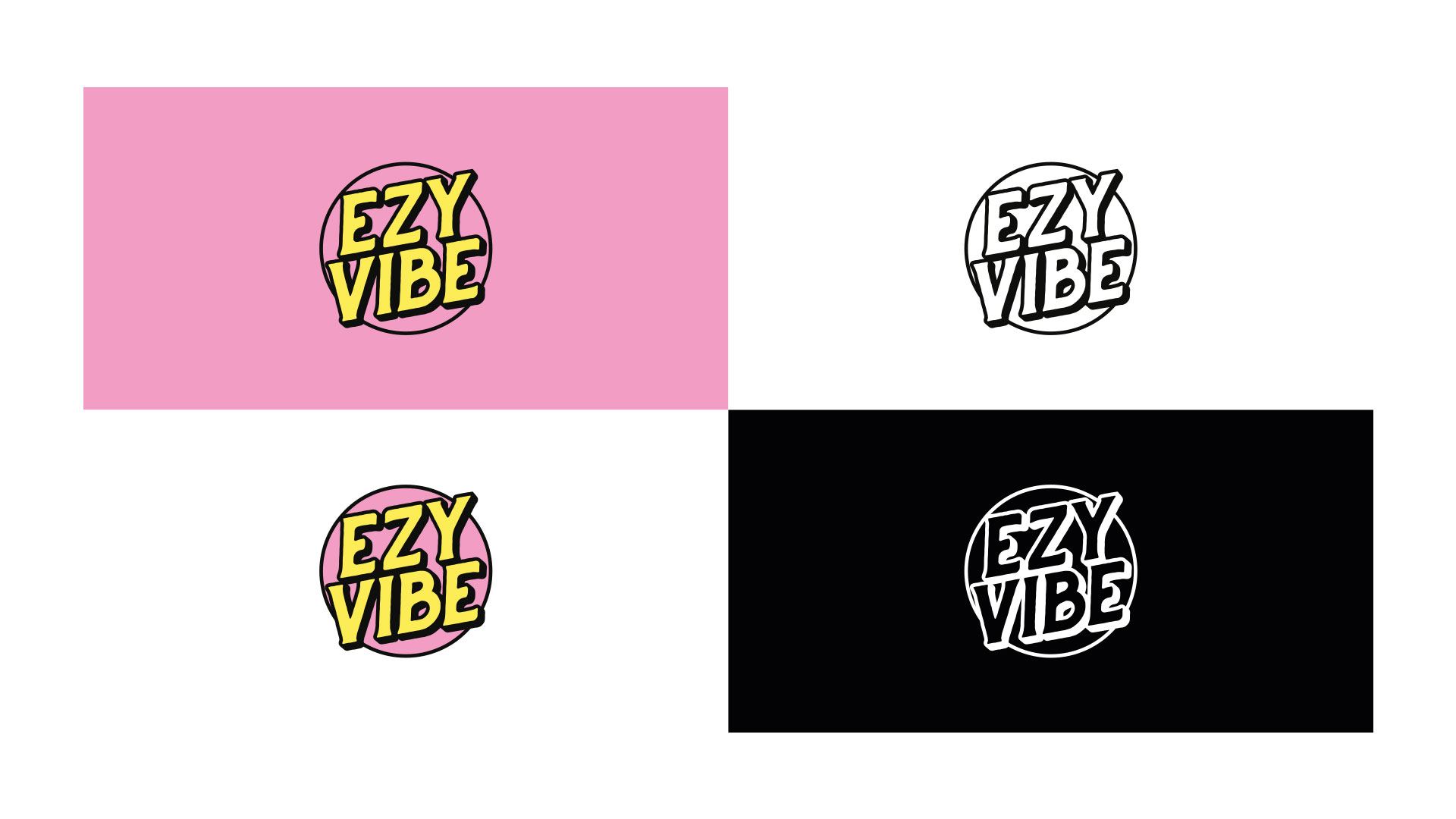 Variante colorimétrique du logo Ezy Vibe.